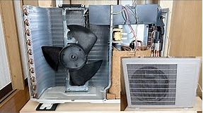 SHARP Air Conditioner Outdoor Unit AU-H28GY Fan Operation and Inside of Equipment