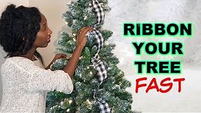 How to Ribbon a Christmas Tree + Easy & Vertically