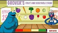 Sesame Street Cookie Monster Eats Grover's Fruit And Vegetable Stand
