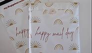 10x13 Poly Mailers 100 Pack – Happy Mail Day Bohemian Mailers – Rainbow, Sunshine Printed Cute Shipping Bags – Water-Resistant Small Business Supplies for Adult Clothing, Baby Swaddles, & More