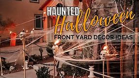 DECORATE WITH ME FOR HALLOWEEN | FRONT YARD DECOR + REVEAL | SPOOKY HALLOWEEN