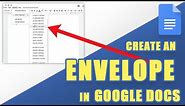 [TUTORIAL] Create Any Size ENVELOPE in Google Docs (FREE Add-on Templates)