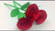 How to Make Small Rose Flower with Paper | Easy Paper Roses Flowers Step by Step | DIY Rose Of Paper