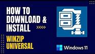 How to Download and Install Winzip Universal For Windows