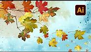 Create an Autumn Branch Vector Illustration with Maple Leaves Brushes in Adobe Illustrator