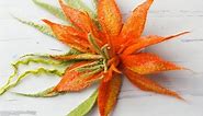 How to DIY felting tutorial on a flower. Spiky Orange Flower - Felted Brooch