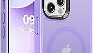Vlanxie Upgraded Magnetic for iPhone 12 Case/iPhone 12 Pro Case, [Compatible with Magsafe & Military-Grade Protection] Slim Translucent Matte Phone Case for iPhone 12/12 Pro 6.1 inch,Light Purple