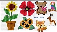 Easy Counted Cross Stitch Patterns For Everything | Dusutti Cross Stitch Practice Video For Beginner