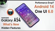 Galaxy A54 Android 14 One UI 6.0 Official Update Review | What's New | Performance DROP ?