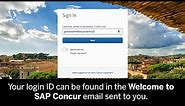 Logging in to SAP Concur and Changing Your Password
