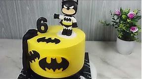 Cara membuat kue ultah Batman | how to make a fondant batman cake