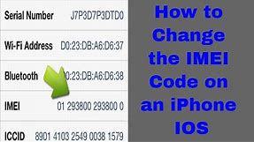 How to Change the IMEI Code on an iPhone IOS