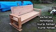 membuat kursi outdoor minimalis dari kayu