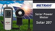 Metravi Solar 207 Solar Power Meter for measuring Sunlight Intensity