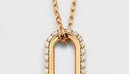 Walters Faith Saxon 18K Rose Gold Diamond Link on Chain Necklace, 24"L