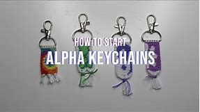 How to Start an Alpha Pattern Keychain//Friendship Bracelet Tutorial