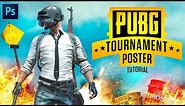 PUBG Tournament Poster Tutorial | Photoshop | Free Poster Template | PE90