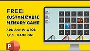 FREE! PowerPoint Custom Memory Game Creator - How To Video