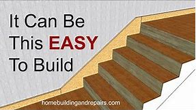 Easiest Method Carpenters Use To Layout And Install Stair Skirt Boards - Finishing Trim Examples