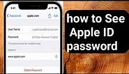 How to see apple id password/View apple id password