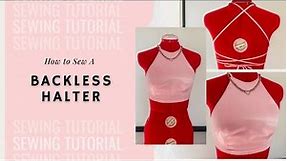 Sew a Stunning Backless Halter Top - Sewing Tutorial & Pattern