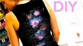 DIY Clothes! T-Shirt with Galaxy Effect on the Back! - How to