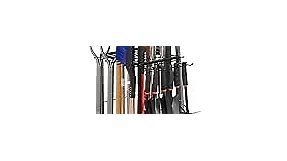 Garden Tool Organizer, Yard Tool Organizer up to 50 Tools, Garage Tool Organization and Storage, Garden Tool Storage, Yard Tool Racks, Tool Stand, Tool Holder for Garage, Shed, Outdoor, Black