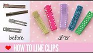 DIY Hair accessories | How to line an alligator clip | How to make hair clips