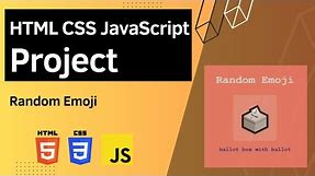 HTML CSS JavaScript Project - Random Emoji
