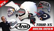 Arai Tour X5 (Tour Cross V) - Full helmet strip down guide