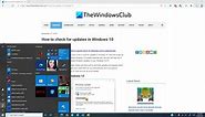 How to check for updates in Windows 11/10