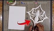 How to cut paper into a spider | easy origami