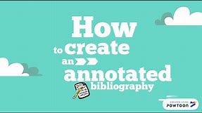 How to Create an Annotated Bibliography (MLA)