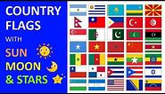 Country Flags with the Sun 🌞 Moon🌛 Stars 🌟🌟 Fun Learning for Babies & Kids 🌍 World Flags (1)
