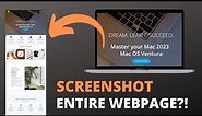 How to Take a Screenshot of an ENTIRE WEBPAGE in Safari on a Mac