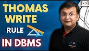 8.24 Thomas Write Rule in Time Stamping Protocol in DBMS Part-4