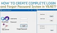 How to Create a Complete Login and Forgot Password System in VB.NET using SQL Server Database?