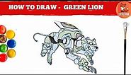 Green Lion (Voltron) |How to draw Green Lion (Voltron) easily in Step by Step #kids #drawing#cartoon