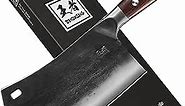 ENOKING Cleaver Knife, 7.5 Inch Hand Forged Meat Cleaver Heavy Duty Bone Chopper German High Carbon Stainless Steel Butcher Knife with Full Tang Handle for Home Kitchen and Restaurant, Ultra Sharp