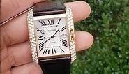 Cartier Tank Anglaise XL Rose Gold Diamond Mens Watch WT100021 Review | SwissWatchExpo