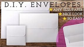 EASY How to Make Envelope with A4 Paper DIY - Any Size, Custom Size