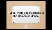 Types, Parts and Functions of the Computer Mouse