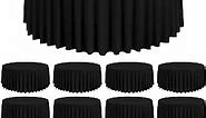 12 Pack Black Round Tablecloth 90 inch Cloth Tablecloths for Round Tables Washable Polyester Table Cloth Stain and Wrinkle Table Cover for Wedding Party Dining Banquet