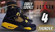 EARLY LOOK!! 2023 JORDAN 4 THUNDER OVERVIEW W SIZING TIPS & ON FEET!!