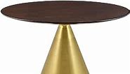 Modway Tupelo Round Wood Grain 36" Dining Table, 36 Inch, Gold Cherry Walnut
