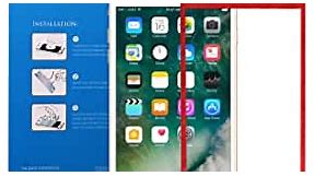 LX-7PS100R Full Front Protection Tempered Glass Screen Protector with Leather Frame for iPhone 7Plus/iPhone 6s Plus/6 Plus - Red
