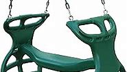 Swing-N-Slide WS 3452 Heavy Duty Two Person Dual Glider Swing, with Coated Chains to Prevent Pinching, 18" W x 25 in H x 40" L, Green
