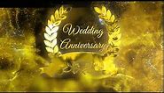 Wedding anniversary logo animation in after effects