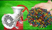 New Experiment Colorfull Small Chocolate Beans vs MEAT GRINDER NEW VIDEO