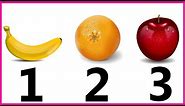 Simple Learning to Count Fruit to 5 Counting 1 to 5 Numbers Toddlers Preschool Kids Children